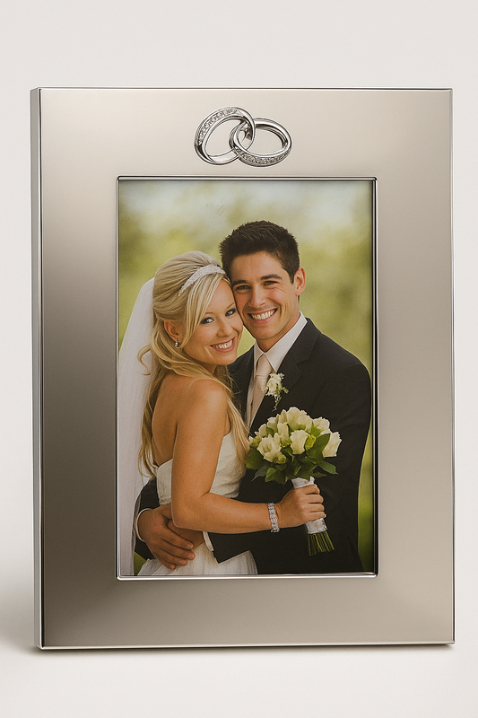 Personalized Engagement & Wedding Photo Frame – Custom Engraved Couple’s Keepsake Gift | Canada & USA 4”×6”