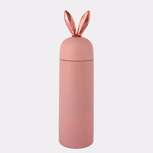 Personalized Bottle Cute Bunny Thermos Bottle – Pink Stainless Steel Vacuum Flask for Girls & Kids