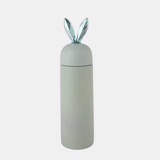 Engraved Bottle Mint Green Bunny Thermos Bottle – Cute Insulated Water Flask for Girls & Kids