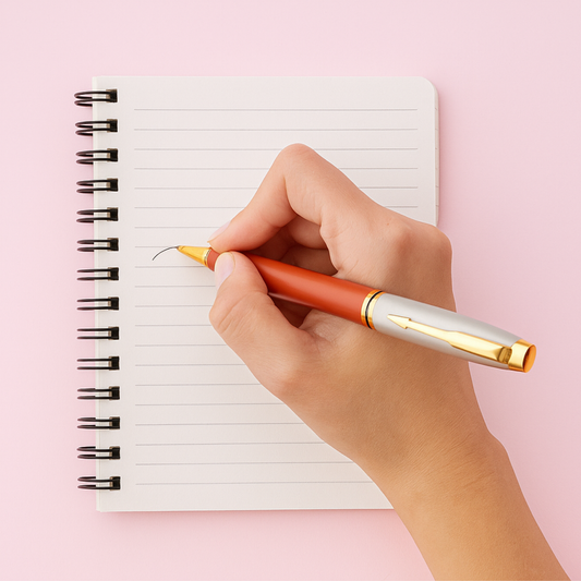 Engraved Orange & Gold Classic Pen – Personalized Gift for Professionals & Students