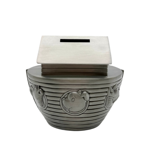 Engraved Noah’s Ark Coin Bank – Personalized Metal Money Box for Babies | Baby Shower & Christening Gift Canada
