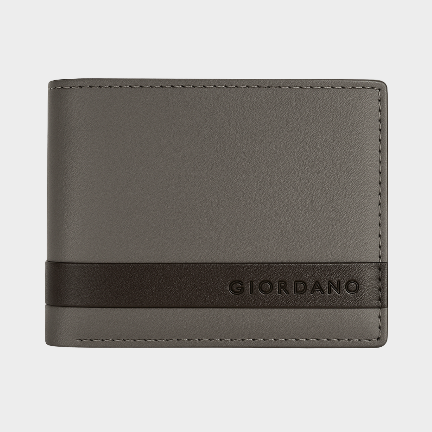 Giordano RFID Bi-Fold Grey Wallet for Men – Personalized Engraving Available