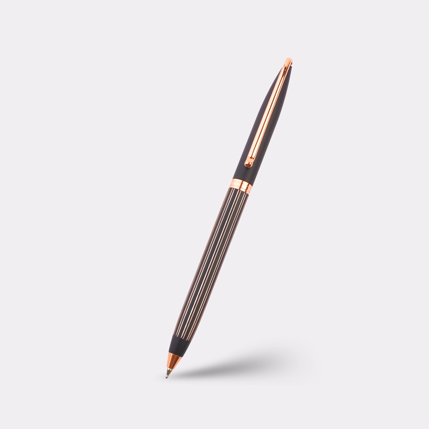 Engraved Black Stripe Pen with Rose Gold – Personalized Gift for Executives & Events