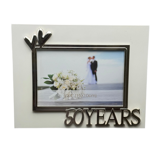 Personalized 50 Years Anniversary Photo Frame – Golden Wedding Frame | Engraved Gifts Toronto, Mississauga, Alberta, Winnipeg & Canada