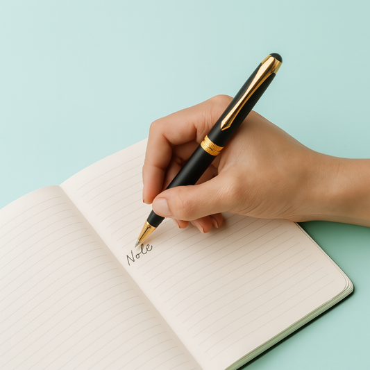 Engraved Black & Gold Executive Pen – Personalized Gift for Professionals