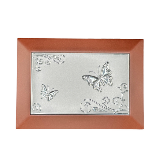 Personalized Jewelry Box with Silver Butterfly Design – Wooden Jewelry Storage Canada