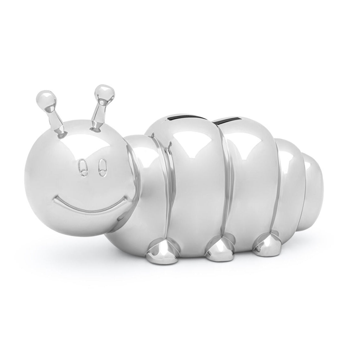 Engraved Caterpillar Money Bank – Personalized Baby Gift Canada | Silver Plated Coin Bank for Kids | Keepsake Gift for Boys & Girls