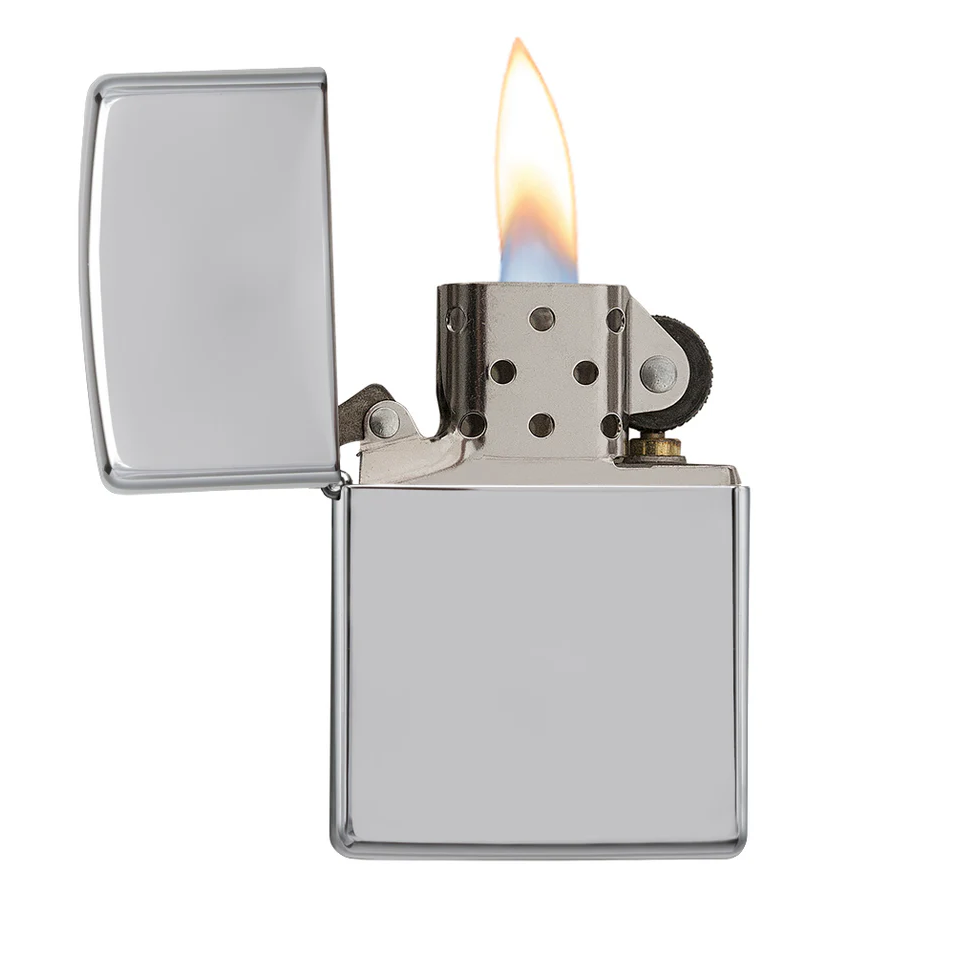Custom High Polish Chrome Zippo Lighter – Personalized Engraving | Elegant Reflective Finish