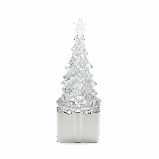 Christmas Gifts – Light-Up Crystal Christmas Tree Ornament (Silver Edition) | Small Christmas Decoration Under $5 | Affordable Holiday Gift Canada