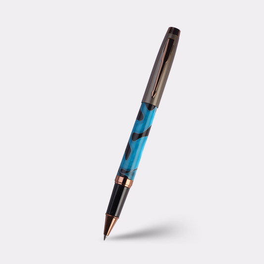 Engraved Marbled Blue Executive Pen – Personalized Gift for Artists & Professionals
