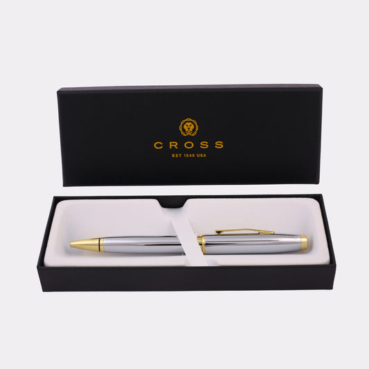 Engraved Cross Bailey Light Black Resin Ballpoint Pen – Personalized Luxury Pen with Gold Trim in Gift Box for Executive Gifts