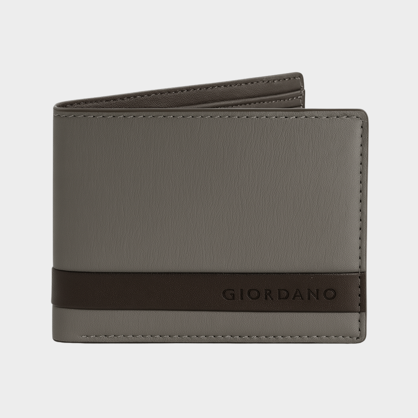 Giordano RFID Bi-Fold Grey Wallet for Men – Personalized Engraving Available