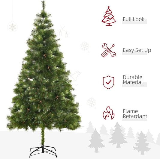 6-Foot Artificial Christmas Tree with Lights Included | Full Holiday Tree | Perfect for Home & Office Décor