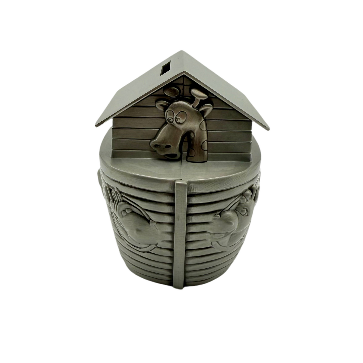 Engraved Noah’s Ark Coin Bank – Personalized Metal Money Box for Babies | Baby Shower & Christening Gift Canada