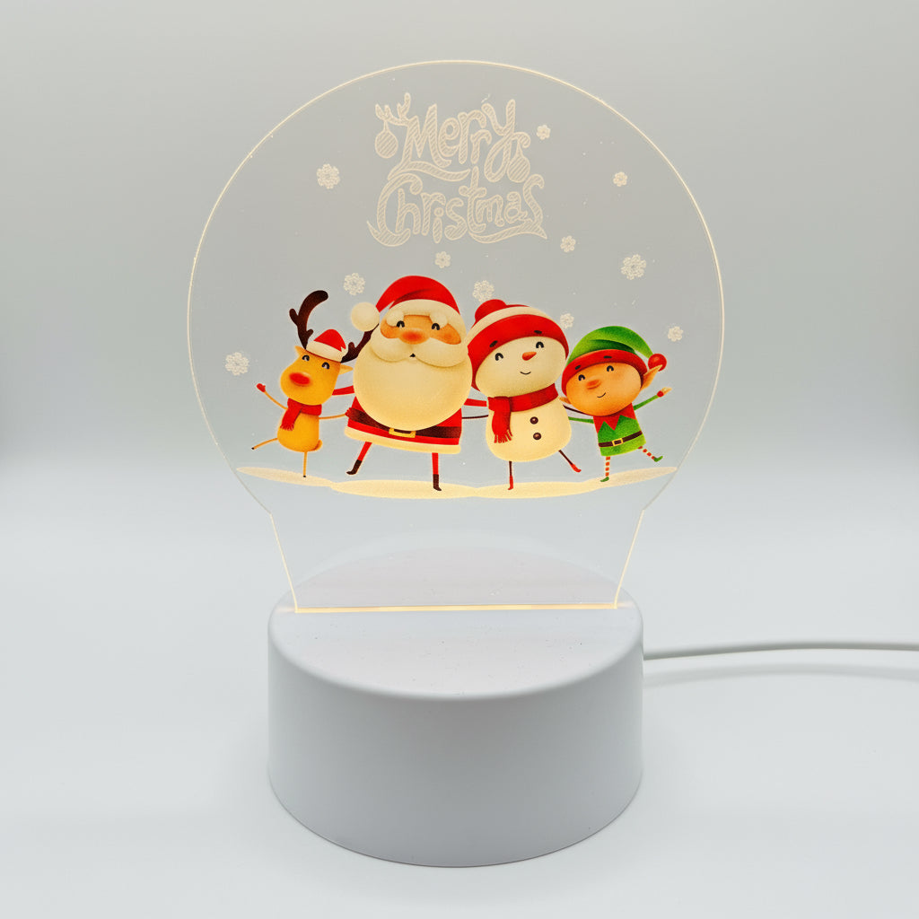 Christmas Gifts Canada – Merry Christmas LED Acrylic Light | Personalized Custom Engraved Night Lamp | Unique Christmas Gift Ideas for Him, Her, Family & Friends