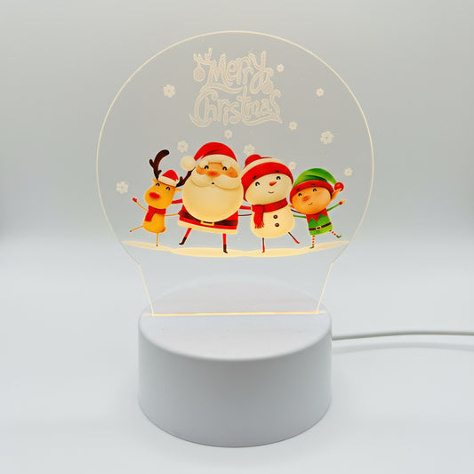 Christmas Gifts Canada – Merry Christmas LED Acrylic Light | Personalized Custom Engraved Night Lamp | Unique Christmas Gift Ideas for Him, Her, Family & Friends