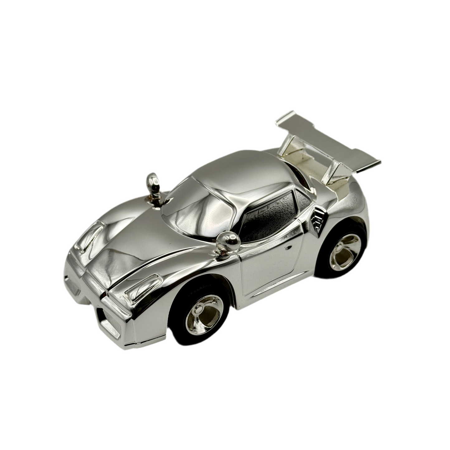 Engraved Keepsake Silver Sports Car – Luxury Collectible Gift