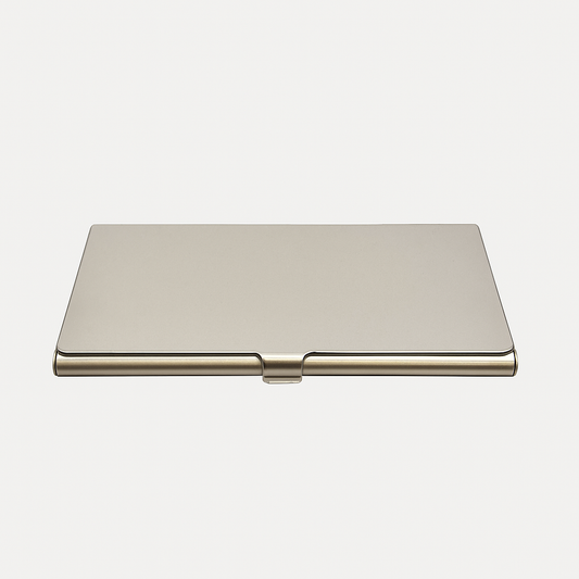 Engraved Card Holder Shiny Chrome Metal Card Holder