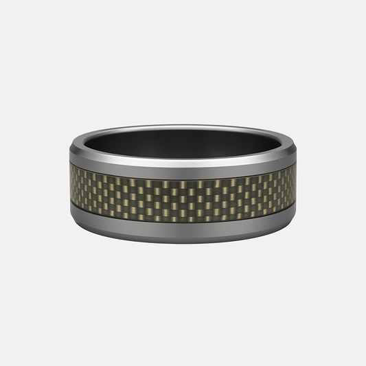 Men’s Tungsten Carbide Ring – Carbon Fiber Inlay