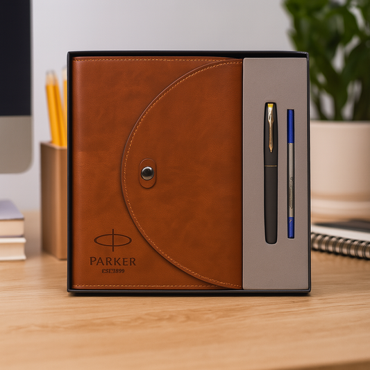 Custom Engravable Parker Pen & Diary Gift Set – Premium Personalized Stationery for Office & Gifting