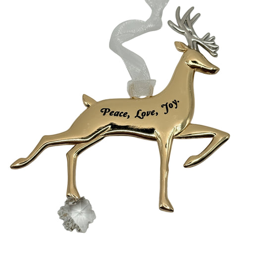Christmas Gifts – Reindeer Ornament “Peace Love Joy” | Personalized Christmas Ornaments Canada | Holiday Tree Decoration Gift