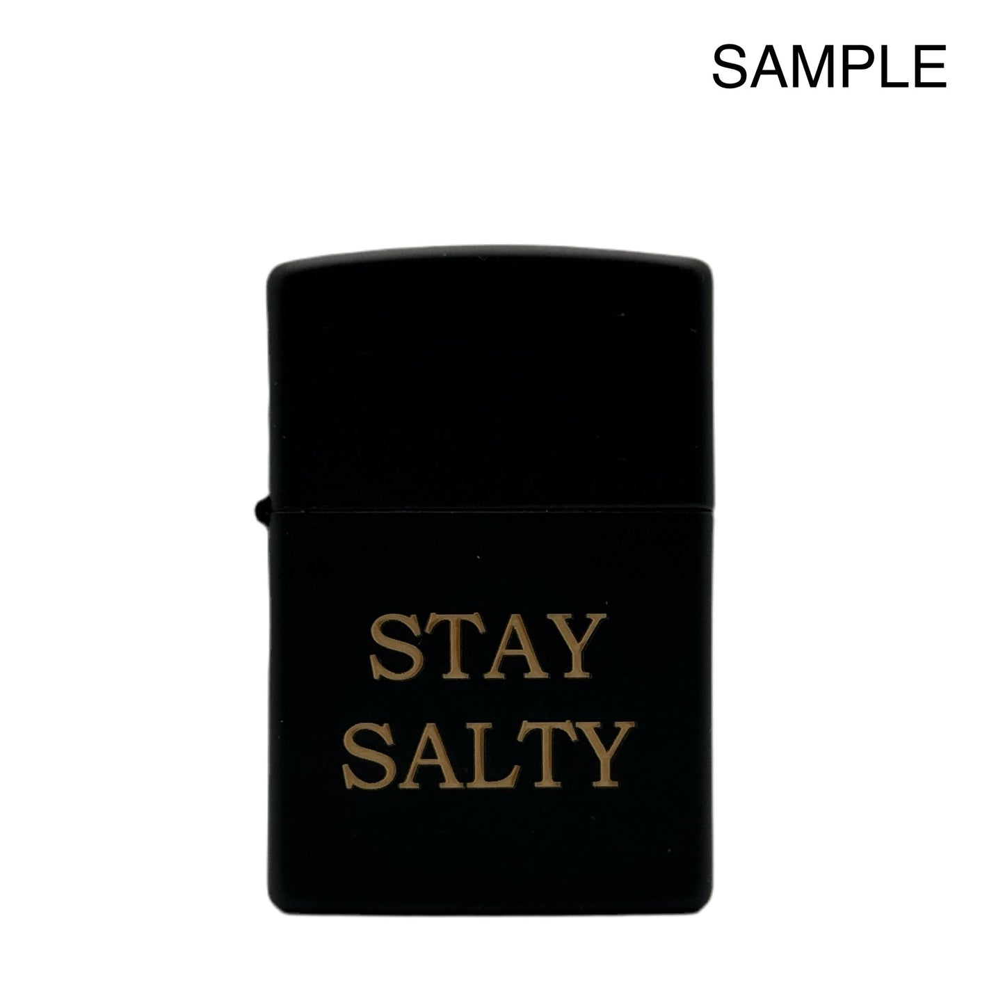 Custom Engraved Matte Black Zippo Lighter – Personalized with Name, Date or Message