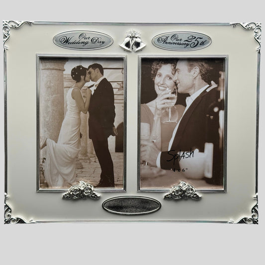 Engraved Wedding & 25th Anniversary Photo Frame – Personalized Gift in Canada