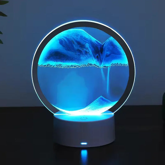 Christmas Gifts Canada – LED Moving Sand Art Lamp | Unique Home Décor Gift | Relaxing Personalized Desk Light for Him, Her, Friends & Family