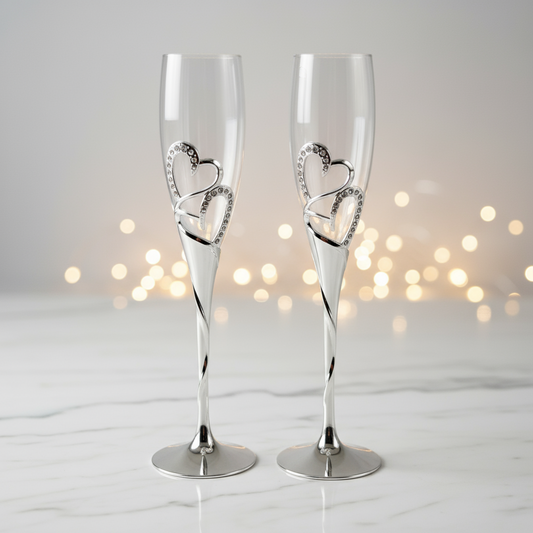 Engraved Champagne Flute – Personalized Wedding & Anniversary Toasting Glass | Canada-Wide Delivery