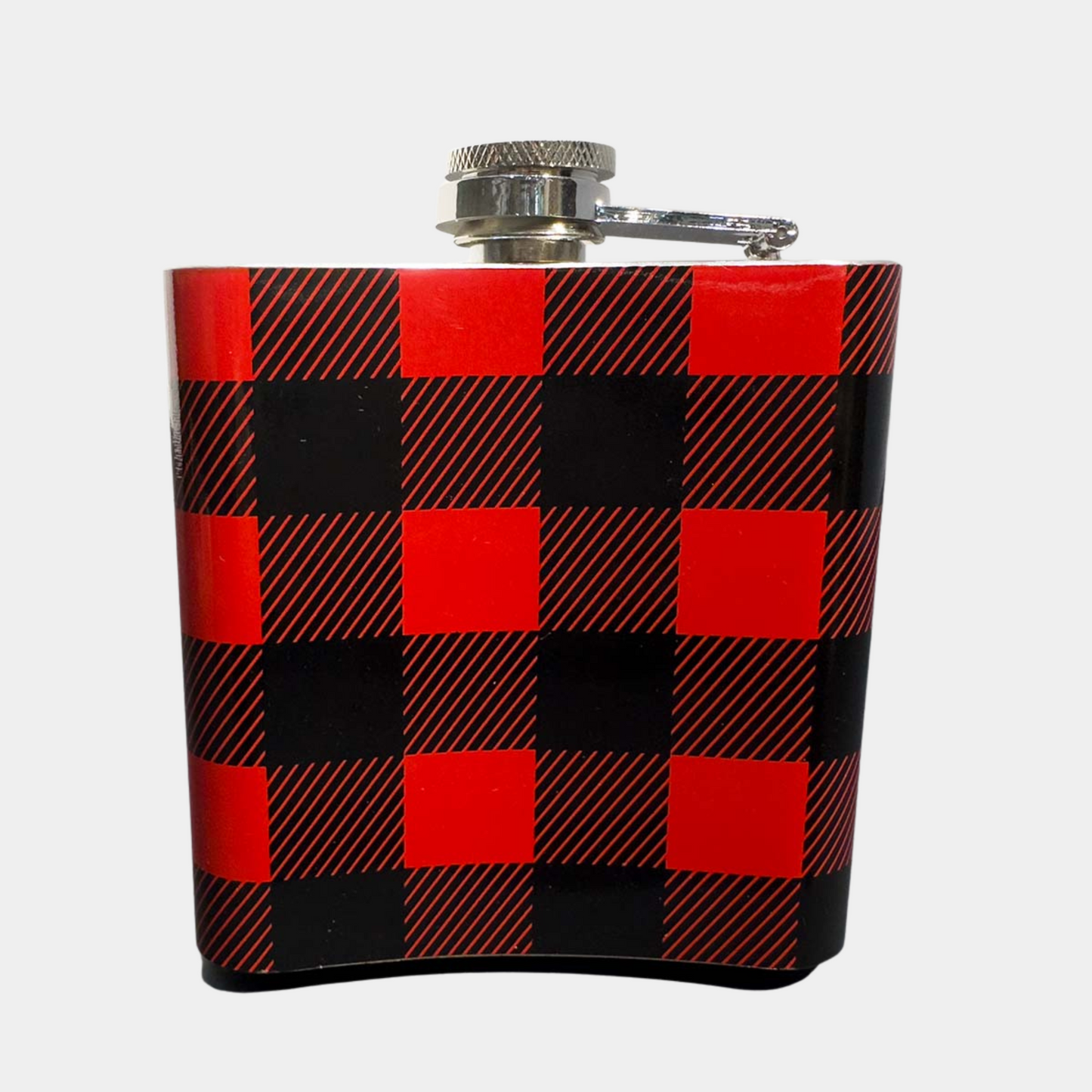 Engraved Hip Flask – Personalized Buffalo Plaid Flask Gift for Him
