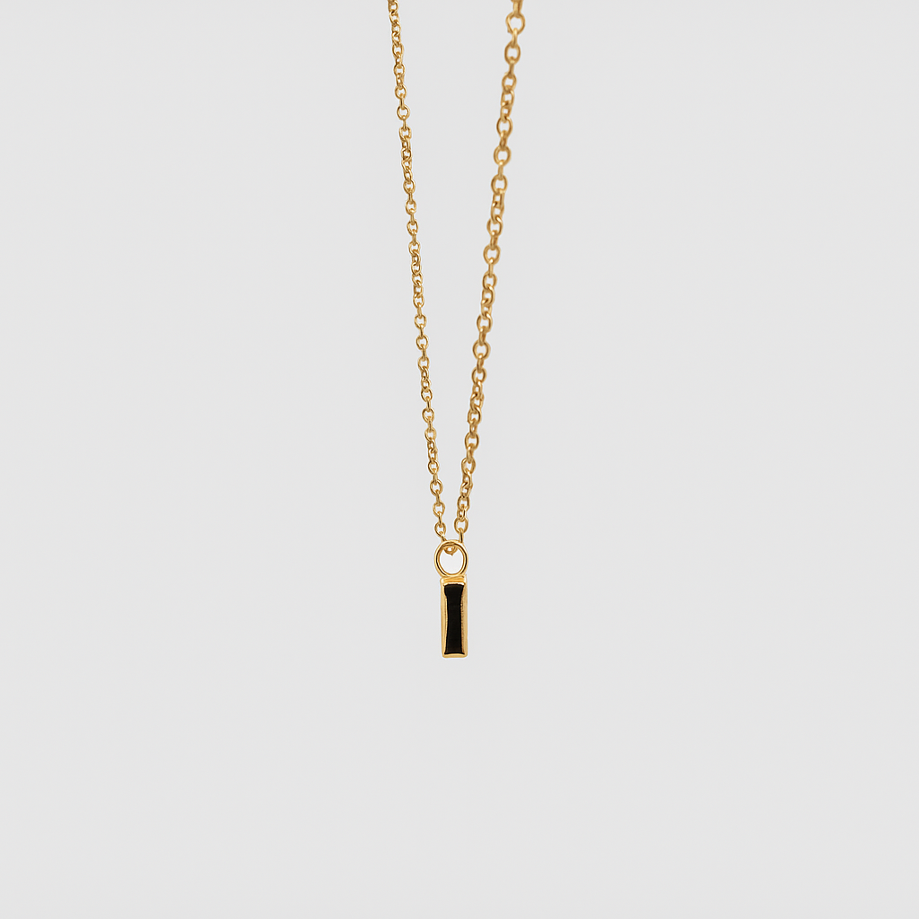 Personalized Gold Bar Necklace – Custom Engravable Name Plate