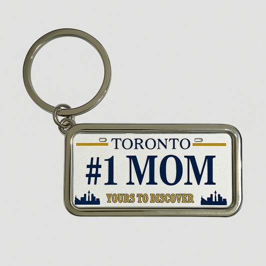 Toronto #1 Mom Keychain – Holographic Metal Souvenir Gift