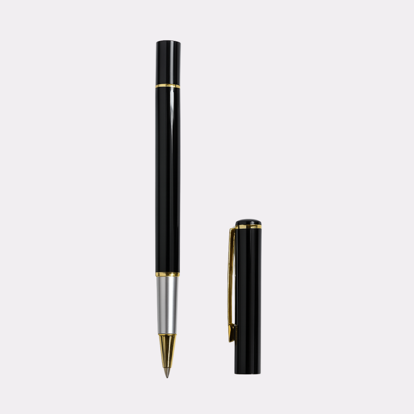 Luxury Black Diary & Gold Pen Gift Set – Personalized Engraving Available