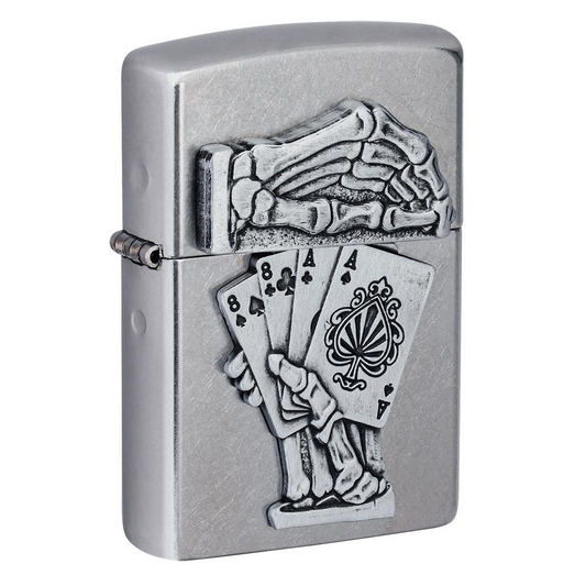 Custom Engraved Zippo – Dead Man’s Hand Skeleton Emblem | Personalized Gift for Him (Canada)