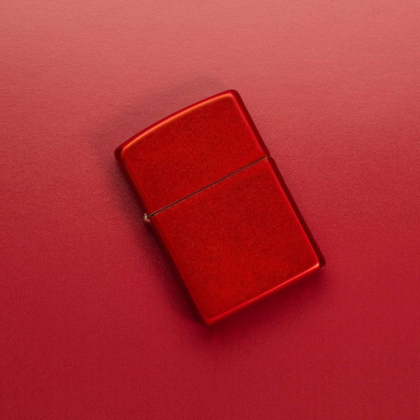 Custom Metallic Red Zippo Lighter – Engraved with Name, Date or Message | Anodized Finish