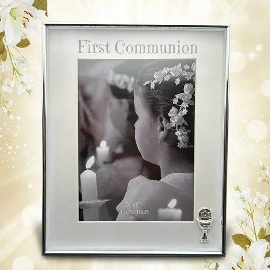First Communion Silver Plated Photo Frame