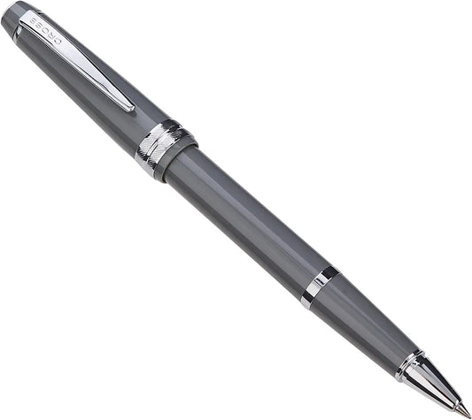 Personalized Cross Ballpoint Pen – Custom Engraved Gray Pen with Chrome Trim in Gift Box for Corporate & Graduation Gifts