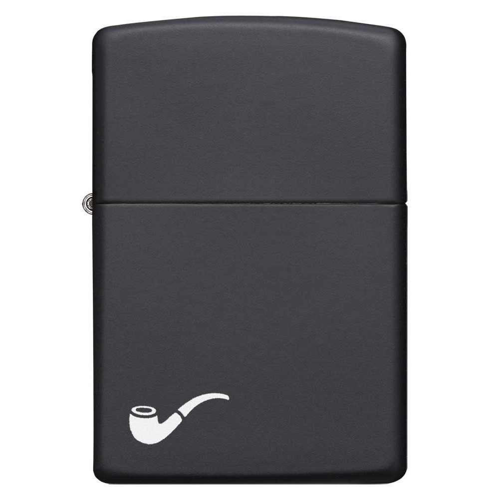 Engraved Pipe Zippo Lighter – Black Matte Finish | Custom Gift for Smokers – Made in USA