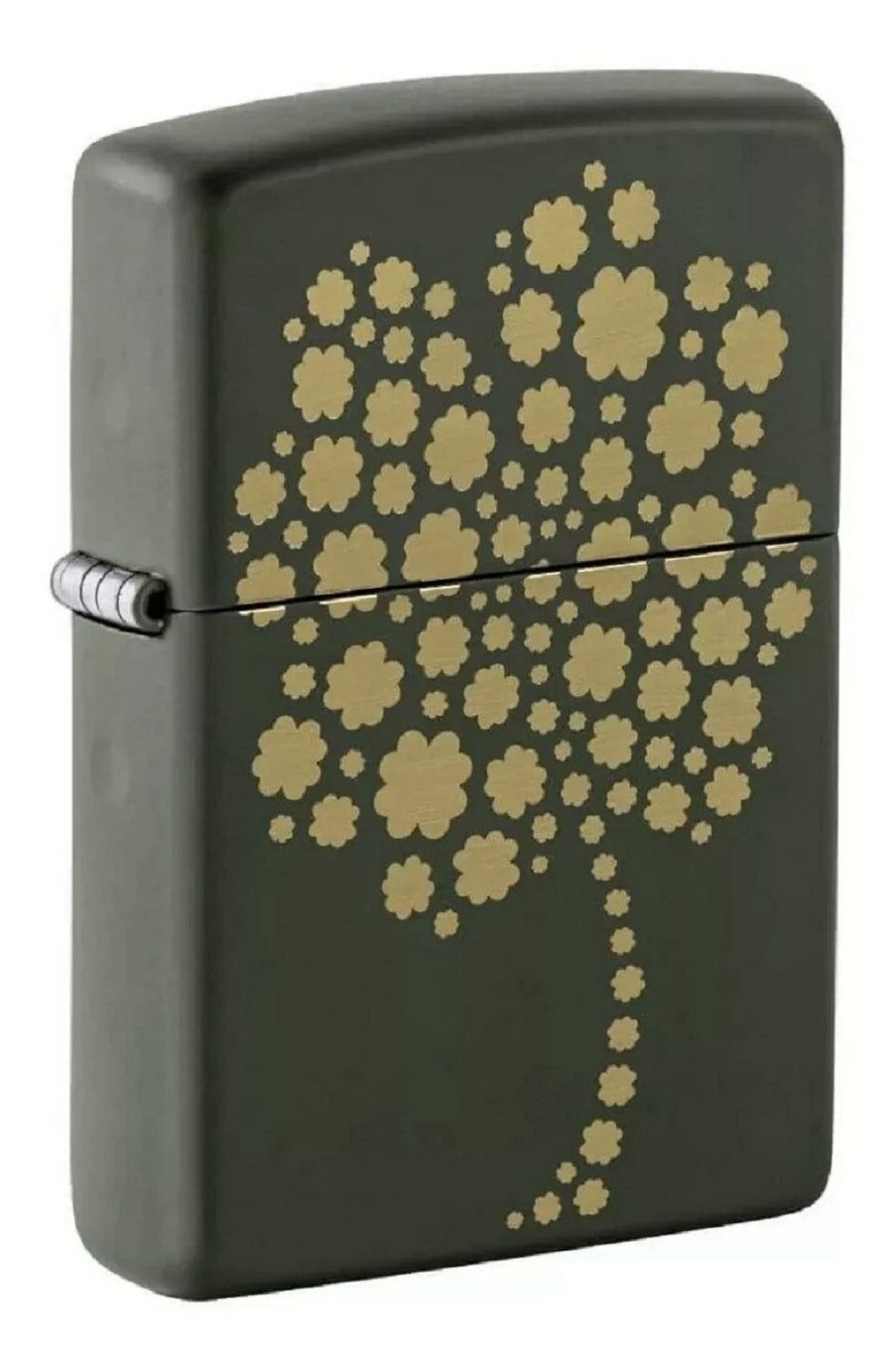 Engraved Zippo Lighter with Clover Floral Design – Personalized Gift Lighter in Canada & USA | Custom Engraved Zippo Toronto, Mississauga, Vancouver, Calgary, Montreal