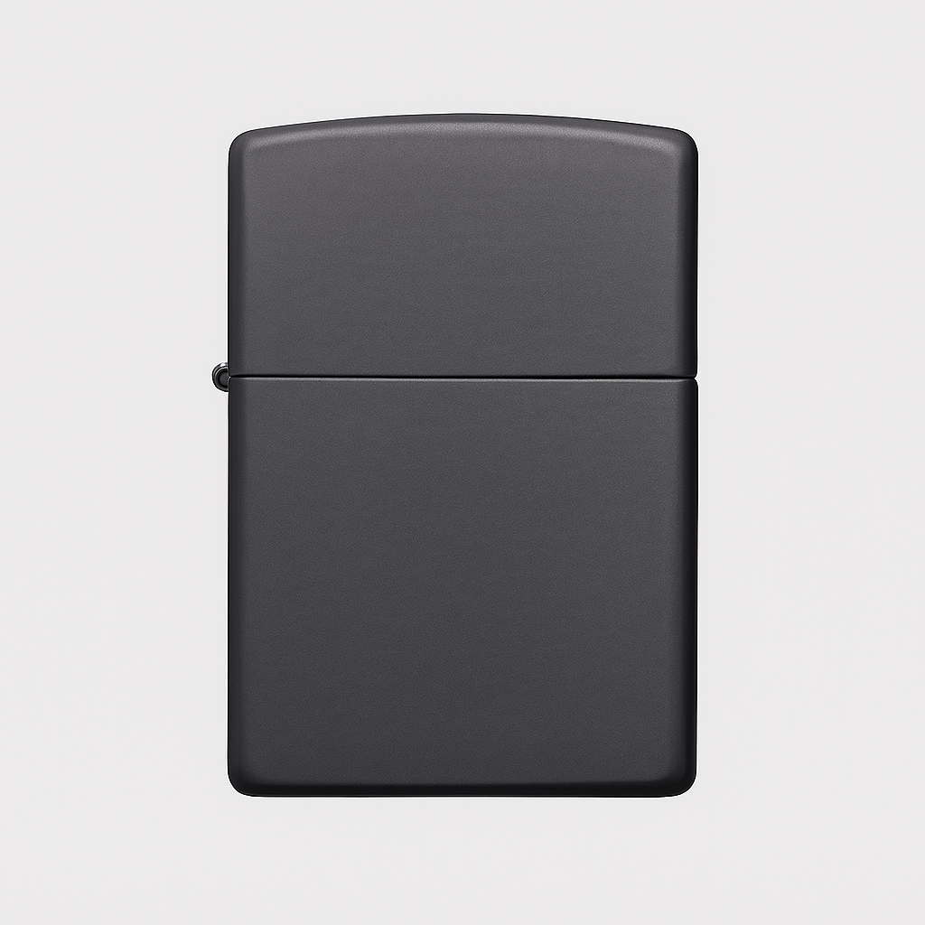 Custom Engraved Matte Black Zippo Lighter – Personalized with Name, Date or Message