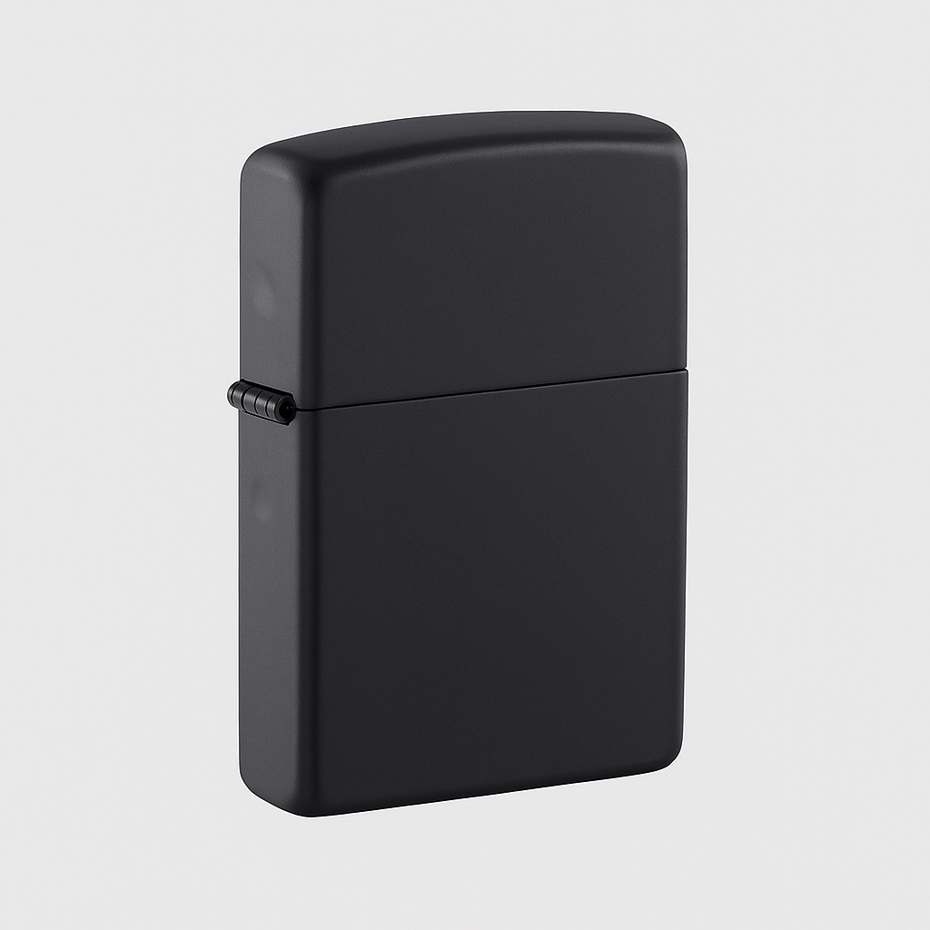 Custom Engraved Matte Black Zippo Lighter – Personalized with Name, Date or Message
