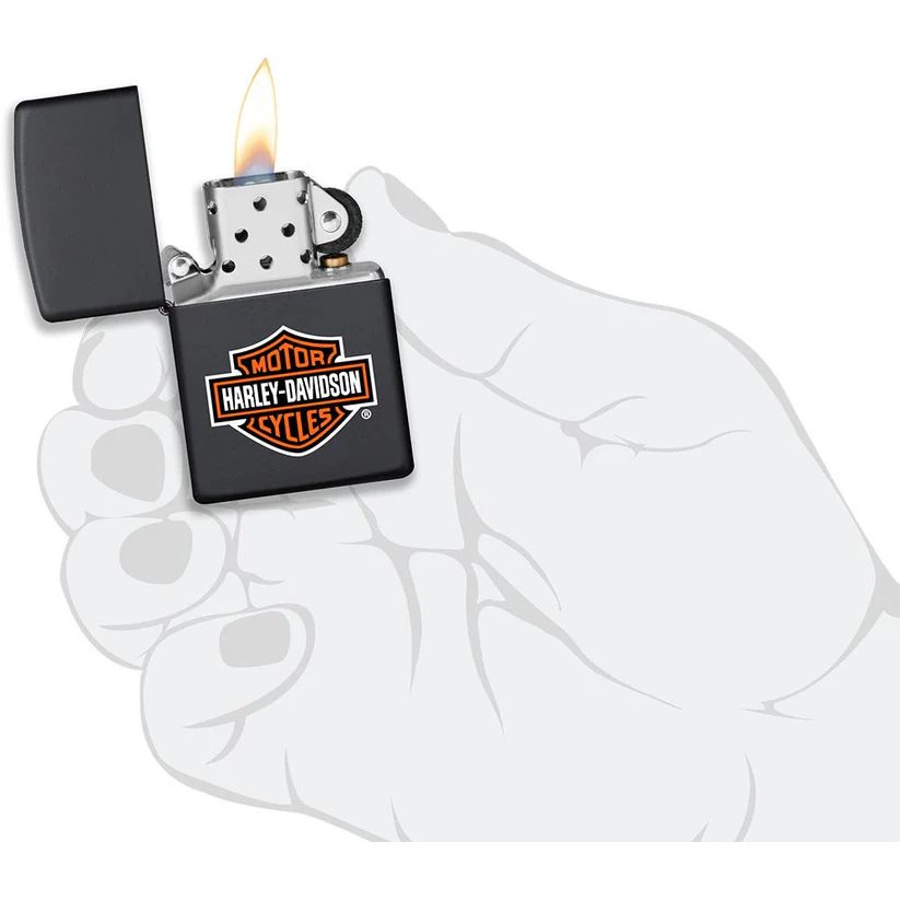 Personalized zippo lighter Harley-Davidson Matte Black – Custom Engraved Gift | Biker Lighter Canada