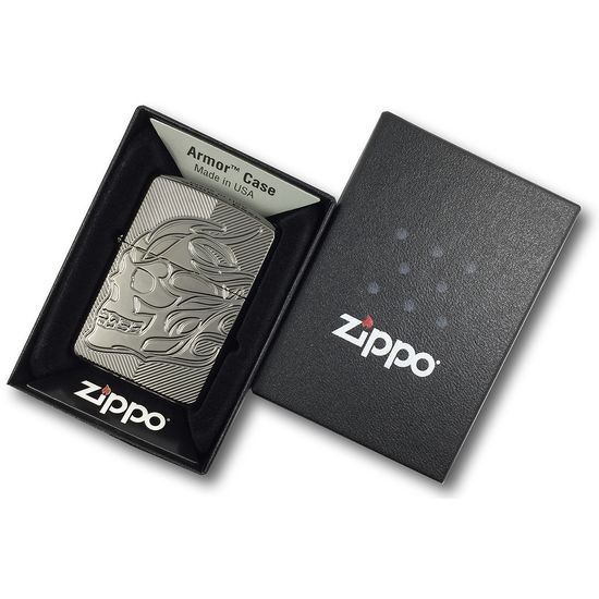Zippo skull engraved