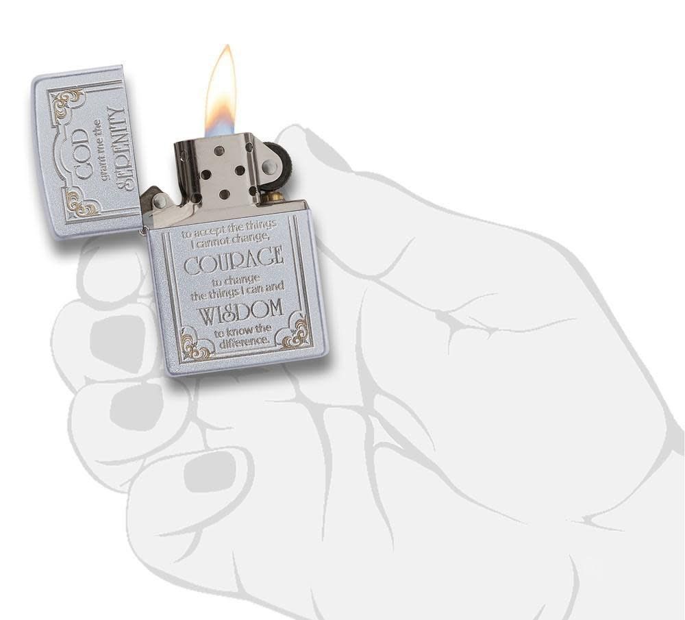 Engraved Zippo Lighter – Serenity Prayer Design | Personalized Zippo Canada & USA | Custom Engraving Toronto & Mississauga