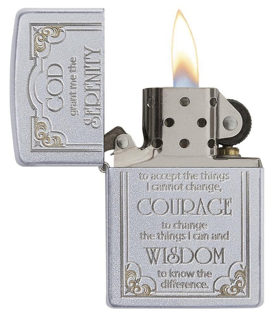 Engraved Zippo Lighter – Serenity Prayer Design | Personalized Zippo Canada & USA | Custom Engraving Toronto & Mississauga