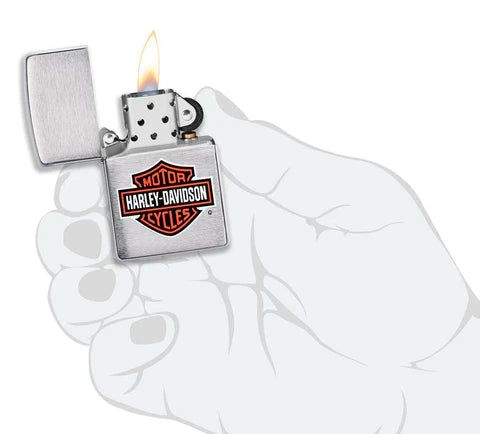 zippo silver harley