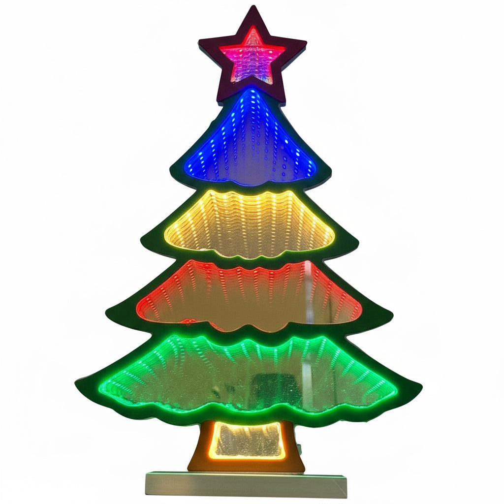 Christmas Gifts LED Christmas Tree Light Décor with USB Connection | Multicolor Infinity Mirror Light | Holiday Decoration Canada