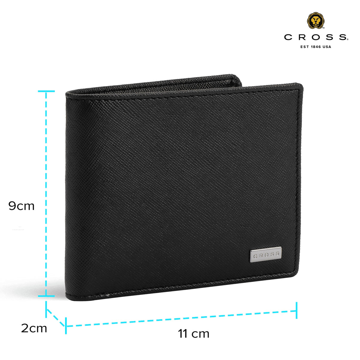 Cross Genuine Leather Black Wallet | Personalized Engraved Wallet Canada Engravables