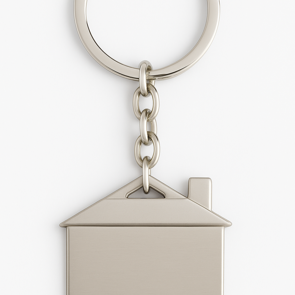 Engraved Keychain  – Brushed Metal Finish