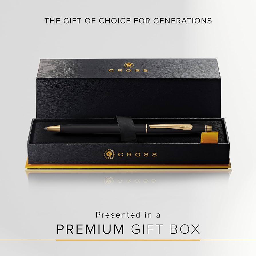 Engraved Cross Pen – Classic Century Black & Gold | Personalized Gifts Canada Toronto, Vancouver & More